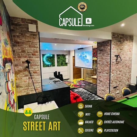 Capsule Street Art - Sauna- Jacuzzi - Playstation 5 - Billard - Netflix - Home Cinema - Terrasse Douai Zewnętrze zdjęcie
