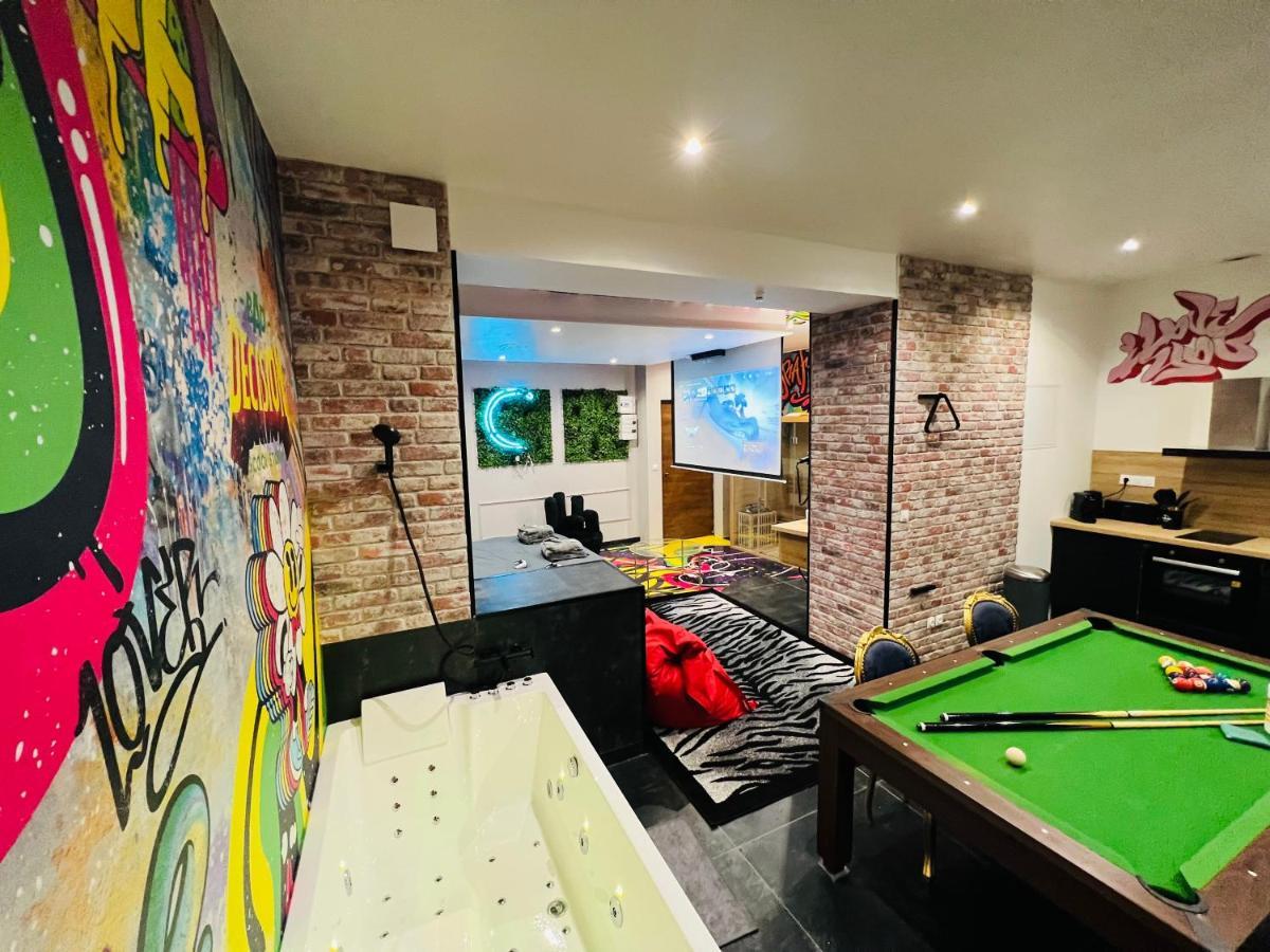Capsule Street Art - Sauna- Jacuzzi - Playstation 5 - Billard - Netflix - Home Cinema - Terrasse Douai Zewnętrze zdjęcie